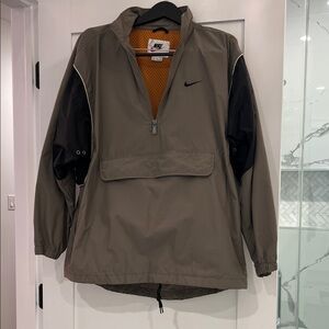 Nike Khaki and Black Half-Zip Jacket